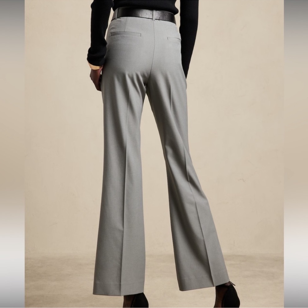 Banana Republic Factory Light Gray Flare Pants